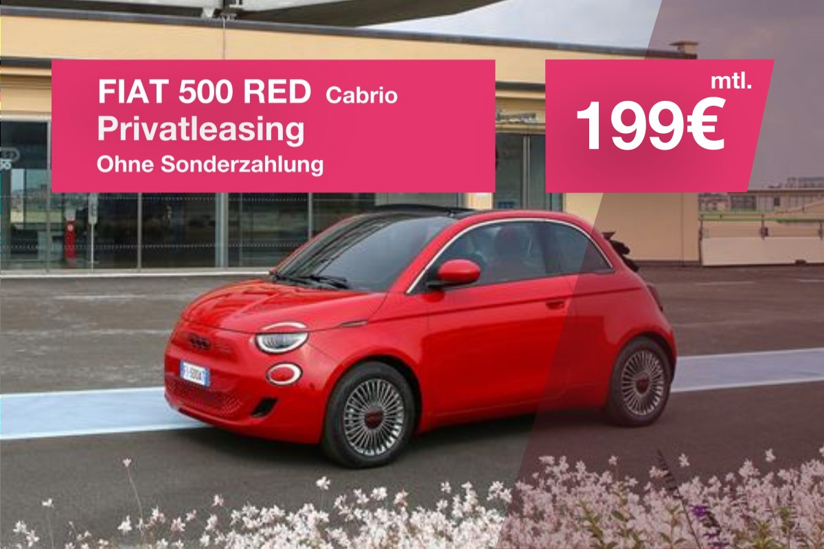 500e 95 PS BEV Cabrio RED